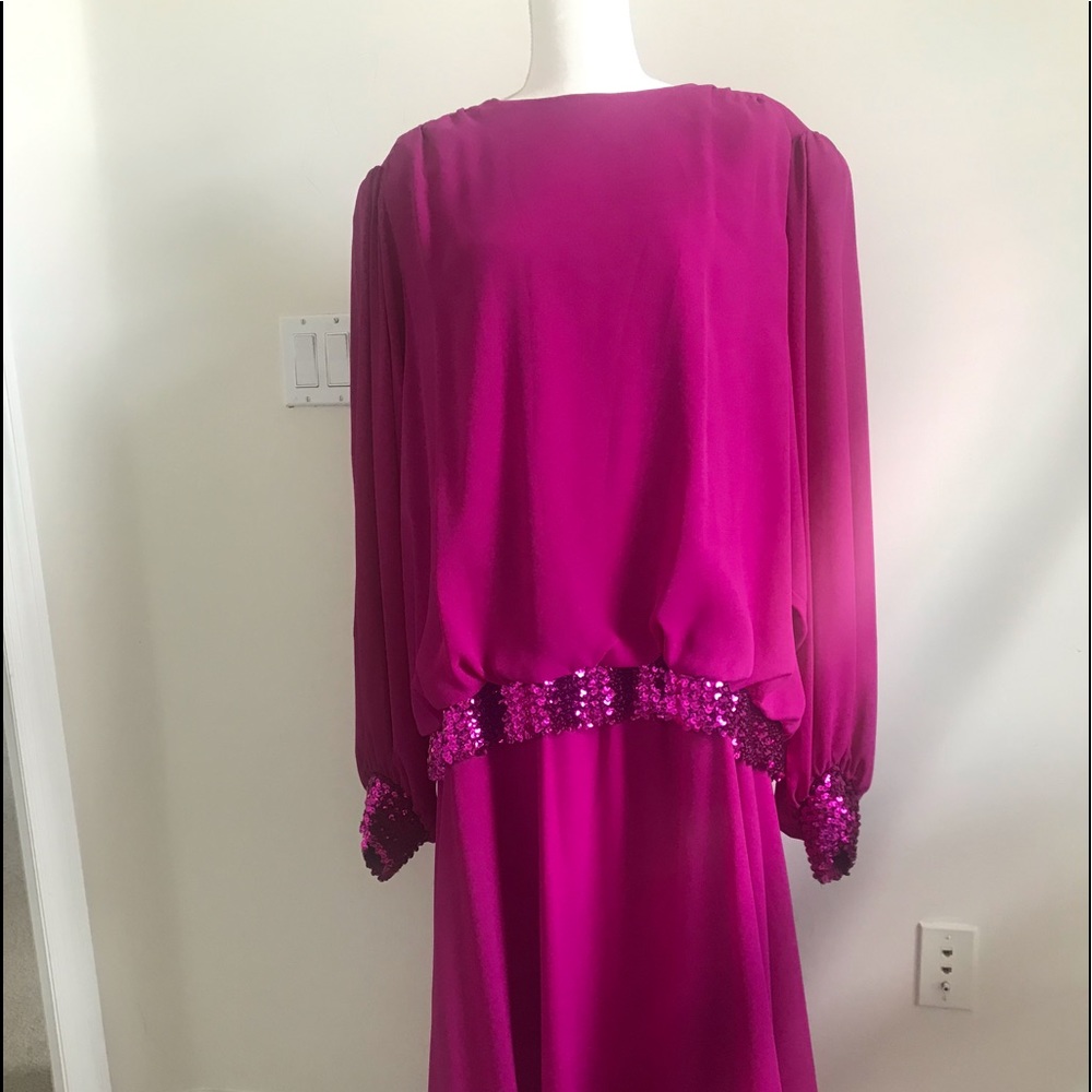 Vintage Beautiful Soft Elegant Dressy Special Occassion Dress! Designed By Tandy